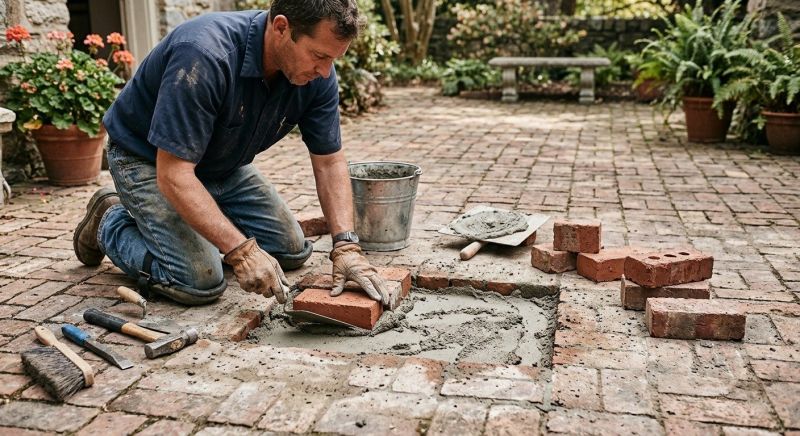 Brick Flatwork Repair in Covington, GA