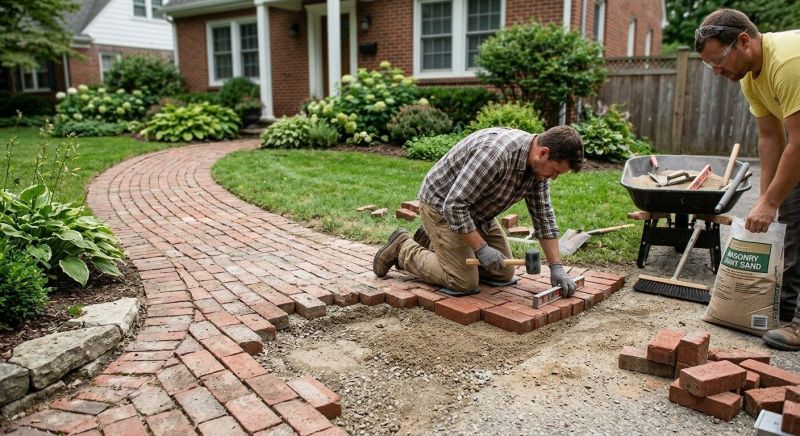 Brick Hardscape Repair in Covington, GA