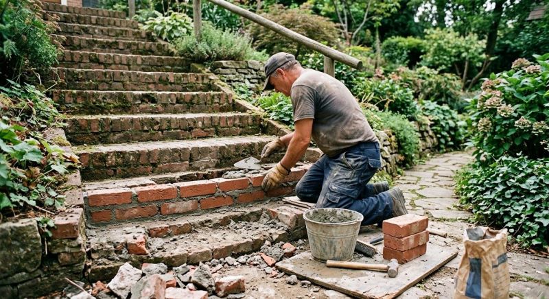 Brick Stairs Repair in Covington, GA
