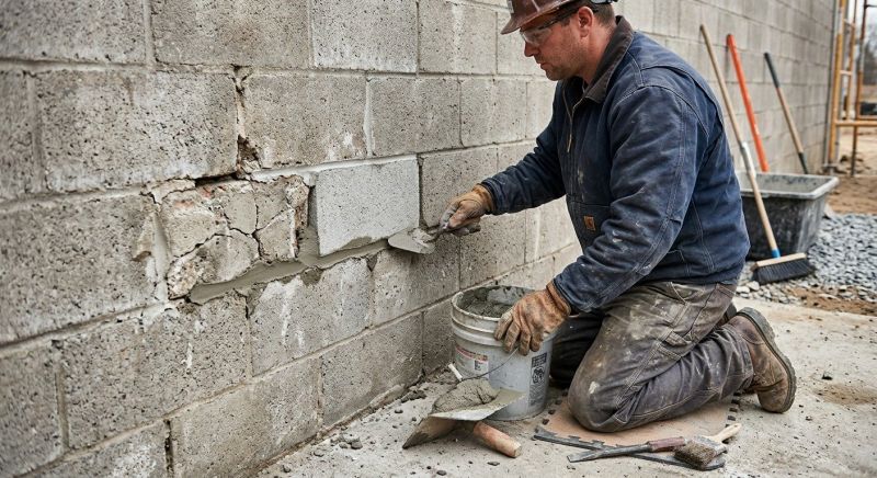 Concrete Block Repair in Covington, GA