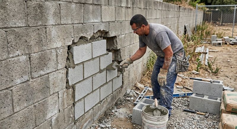 Concrete Block Repair in Mansfield, GA