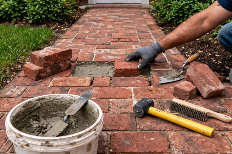 Entryway Brick Repair in Covington, GA