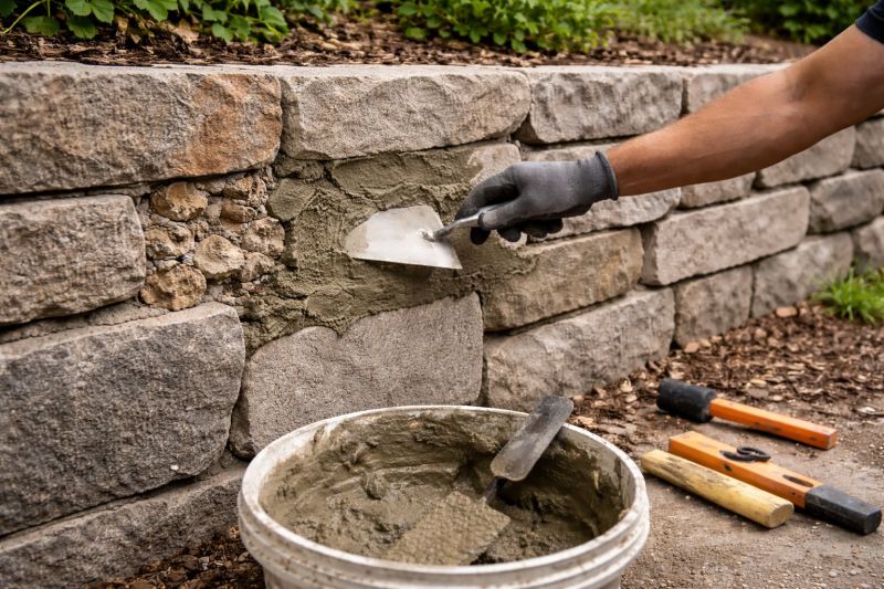 Rock Wall Repair in Covington, GA