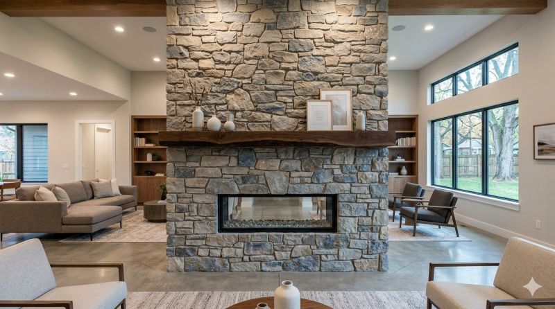 Stone Chimney Installation in Oxford, GA