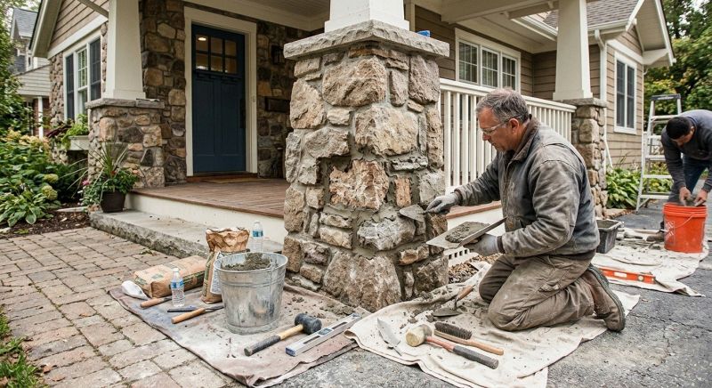 Stone Column Repair in Covington, GA