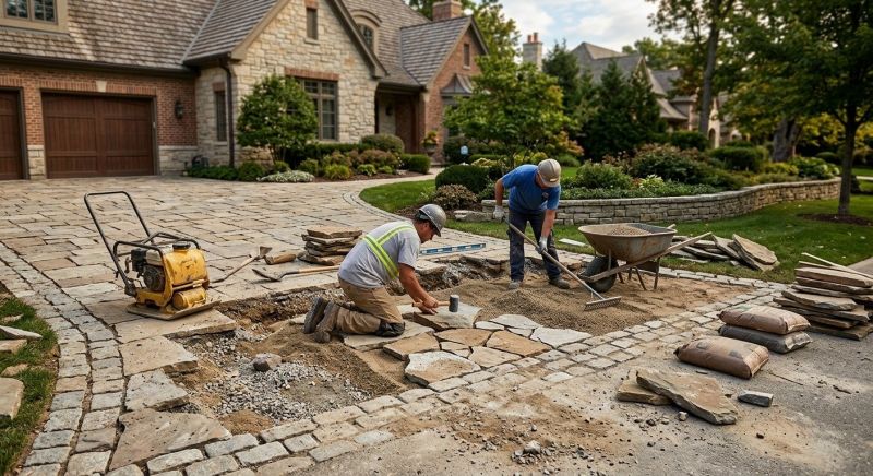 Stone Walkway Repair in Covington, GA