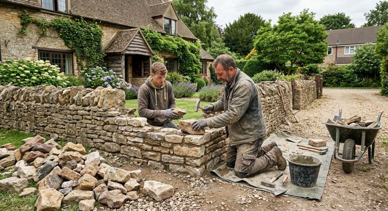 Stone Wall Repair in Bethlehem, GA