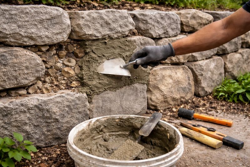 Stone Wall Repair in Ellenwood, GA