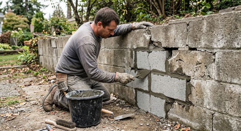 Stone Wall Repair in Henry County, GA